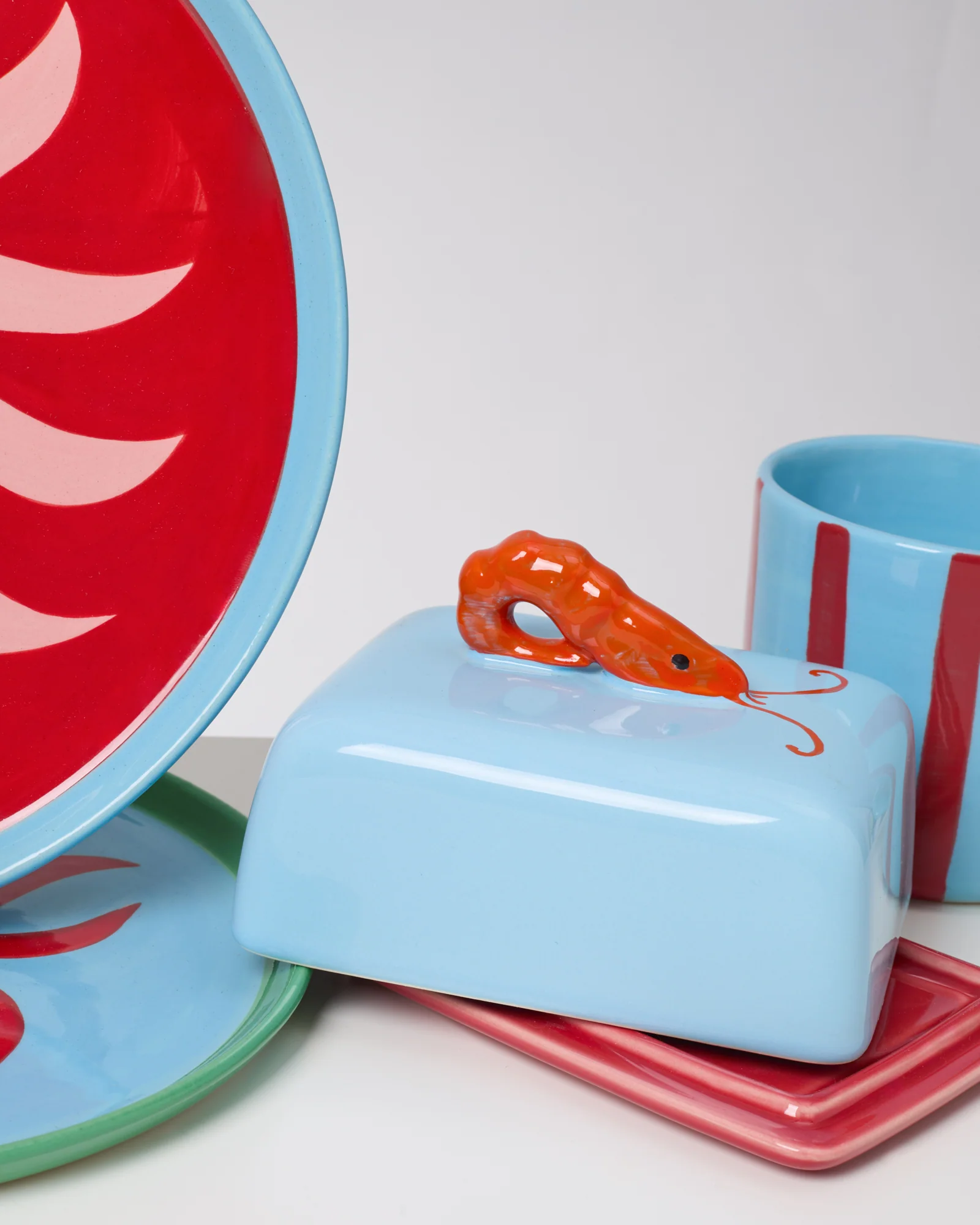 MaM x Isis Maria Geschirr-Set Palm Stripe mix 5-teilig - Image 5