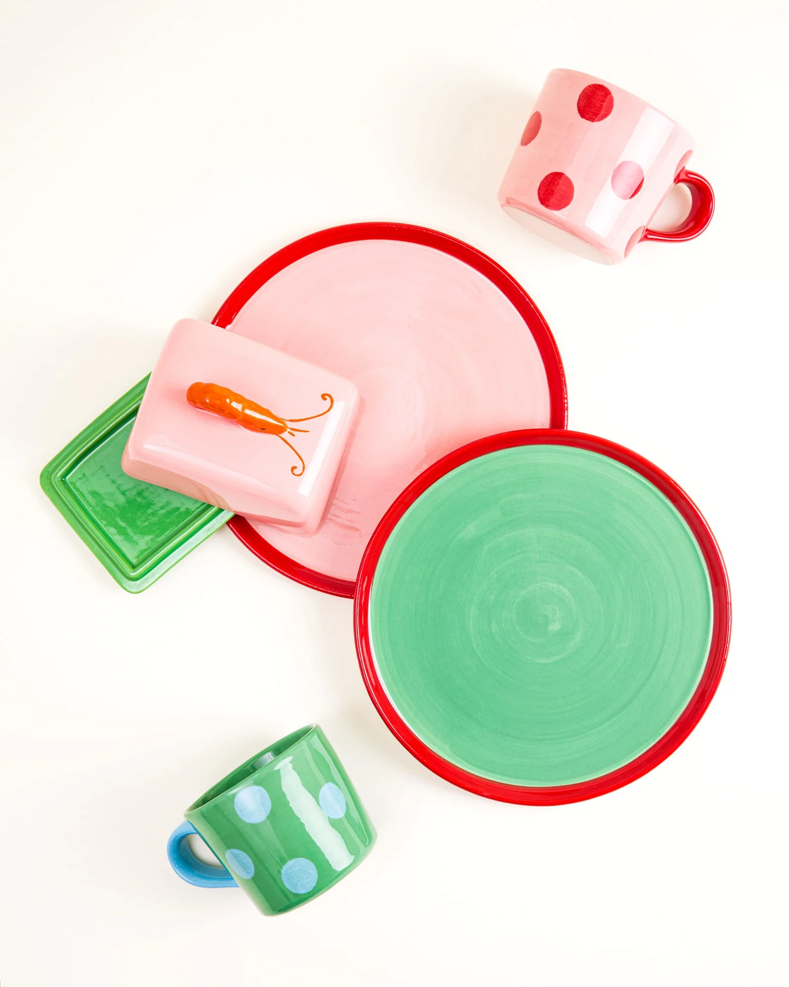 MaM x Isis Maria Geschirr-Set Shrimp Dot mix 5-teilig - Image 2