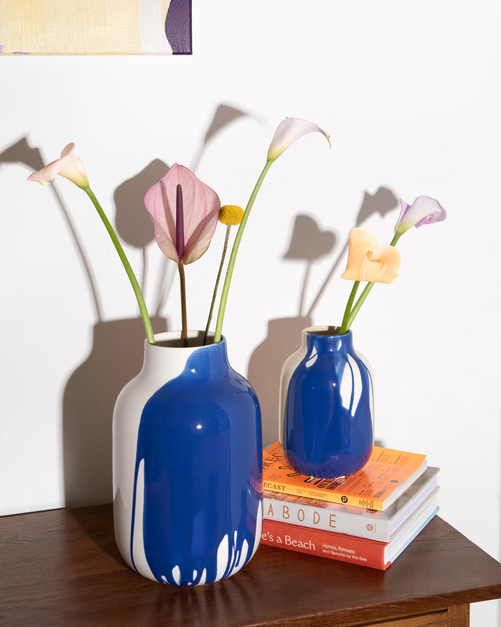 Nuno Vase M drip sand blau - Image 5