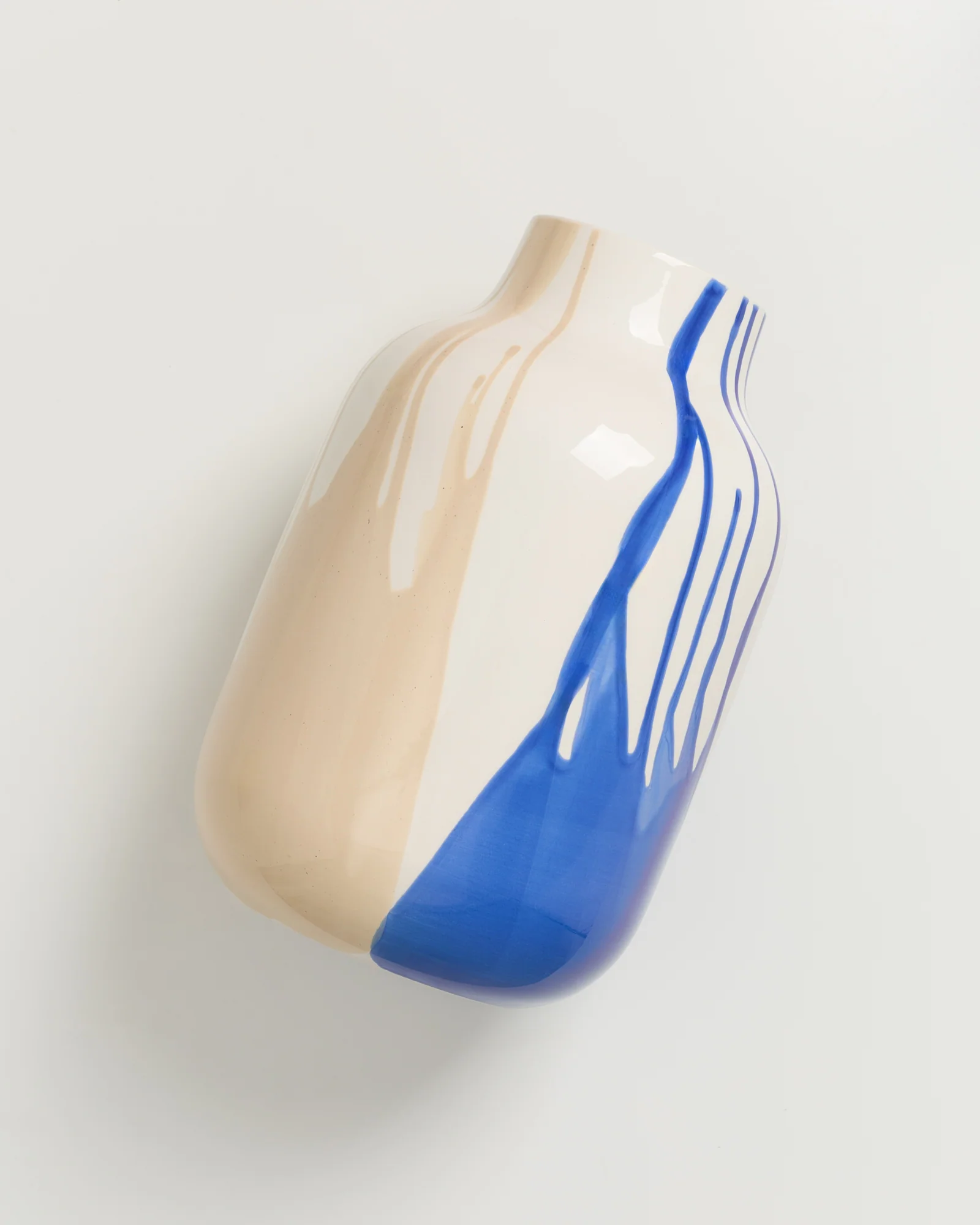 Nuno Vase L drip sand blau - Image 6