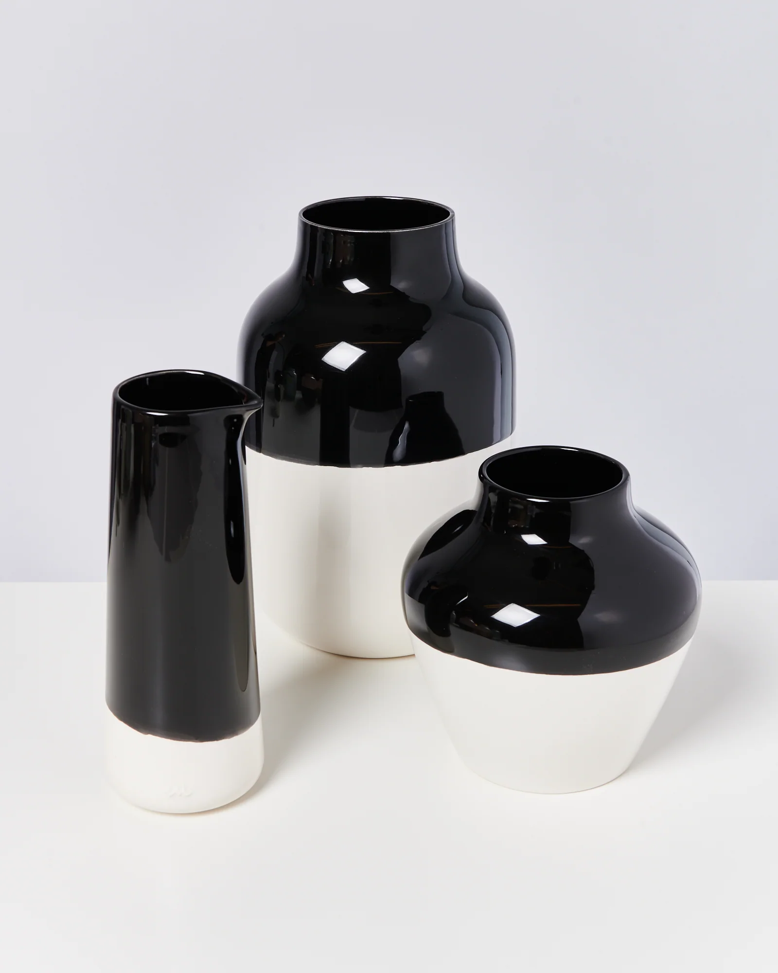 Nuno Vase L schwarz weiß - Image 3