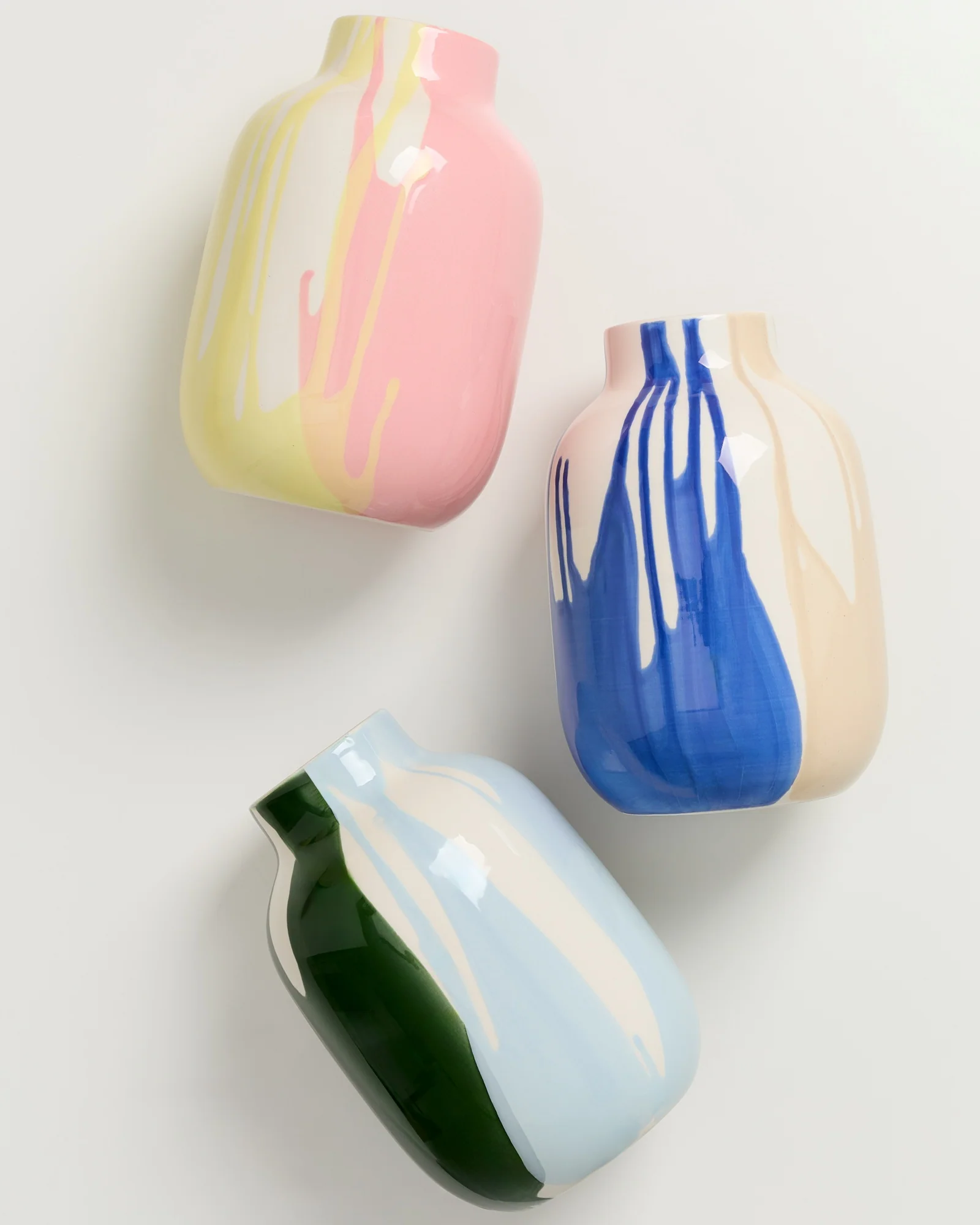 Nuno Vase M drip sand blau - Image 6