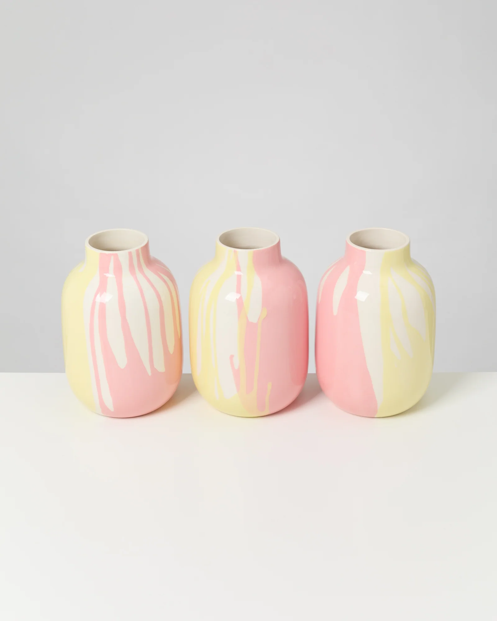 Nuno Vase M drip gelb rosa - Image 4