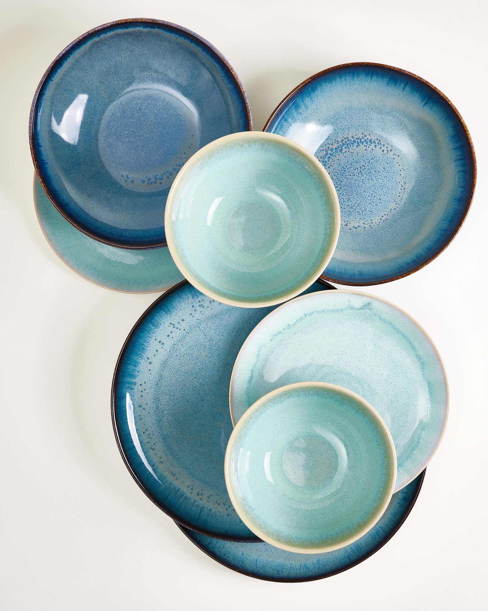 Geschirr-Set Ocean Vibes grünblau mint 8-teilig - Image 2
