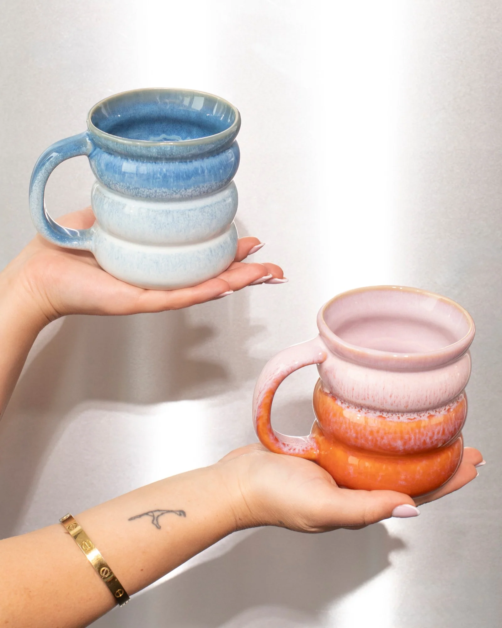 Ombra Tasse groß bubble dunkelblau hellblau 6er-Set - Image 5