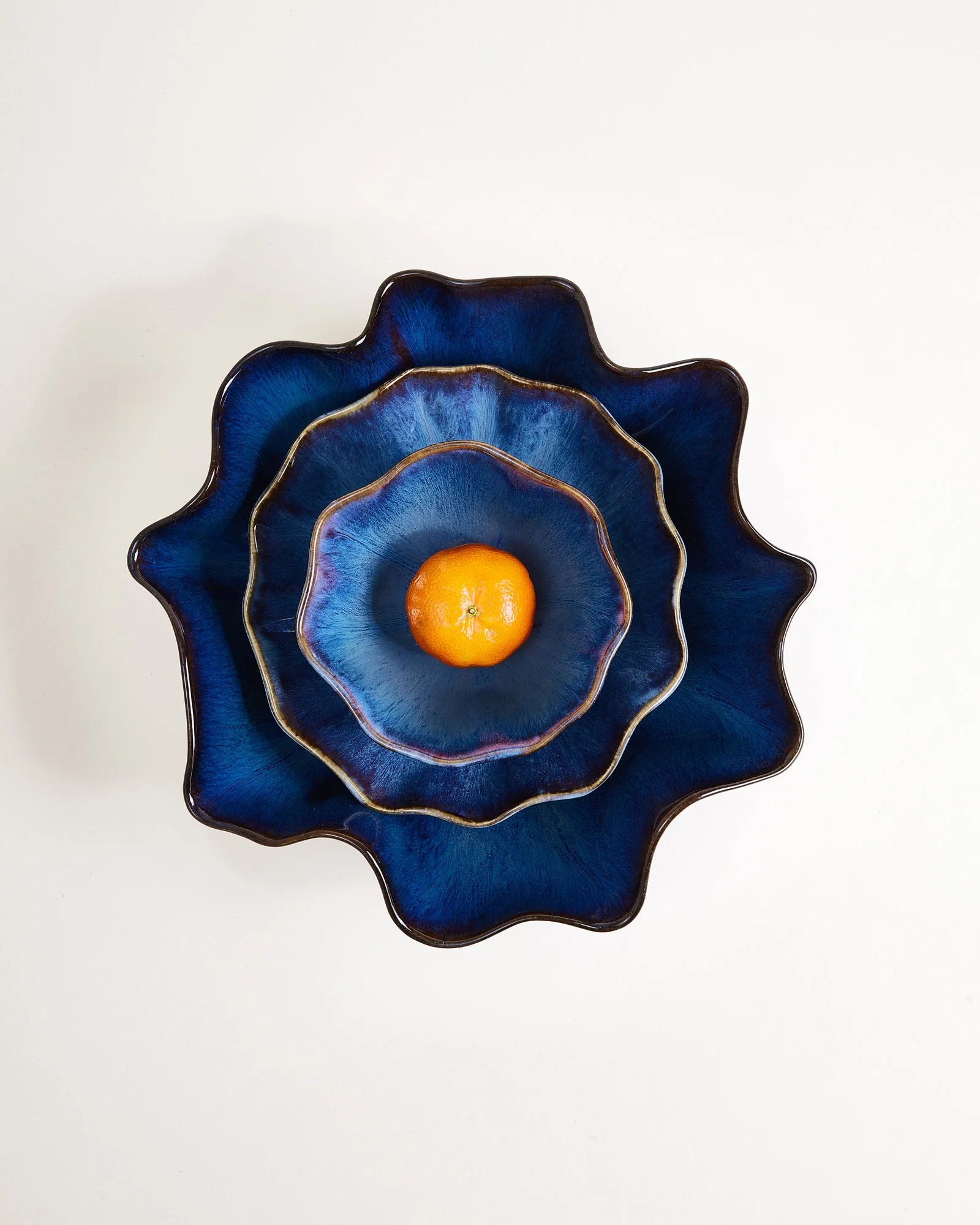 Pérola Servierschale groß shell dunkelblau - Image 6