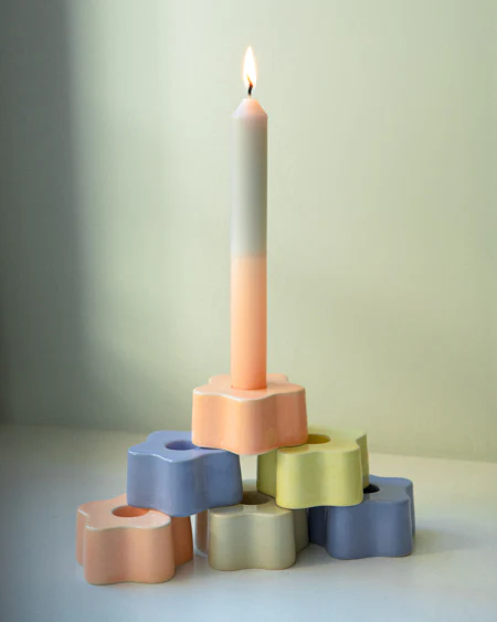 Seia Stabkerze 2er-Set peach sand - Image 2