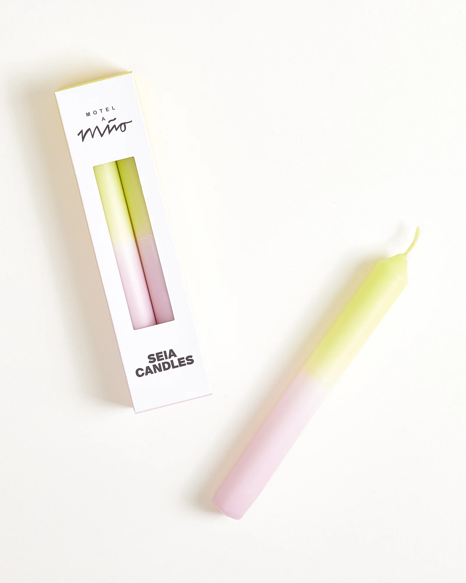 Seia Stabkerze 2er-Set rosa lime