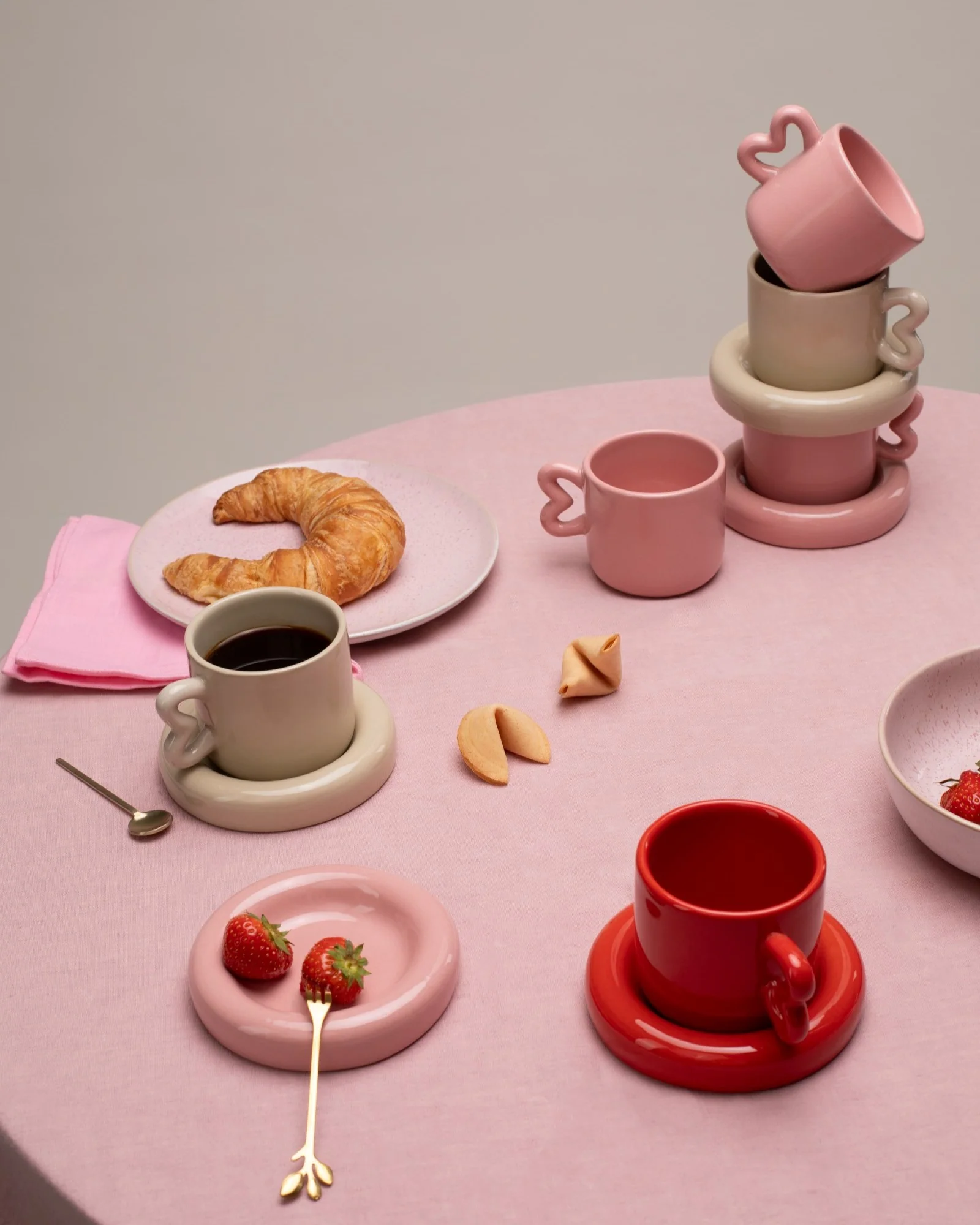 Seia Tasse & Untertasse Herz sand - Image 2