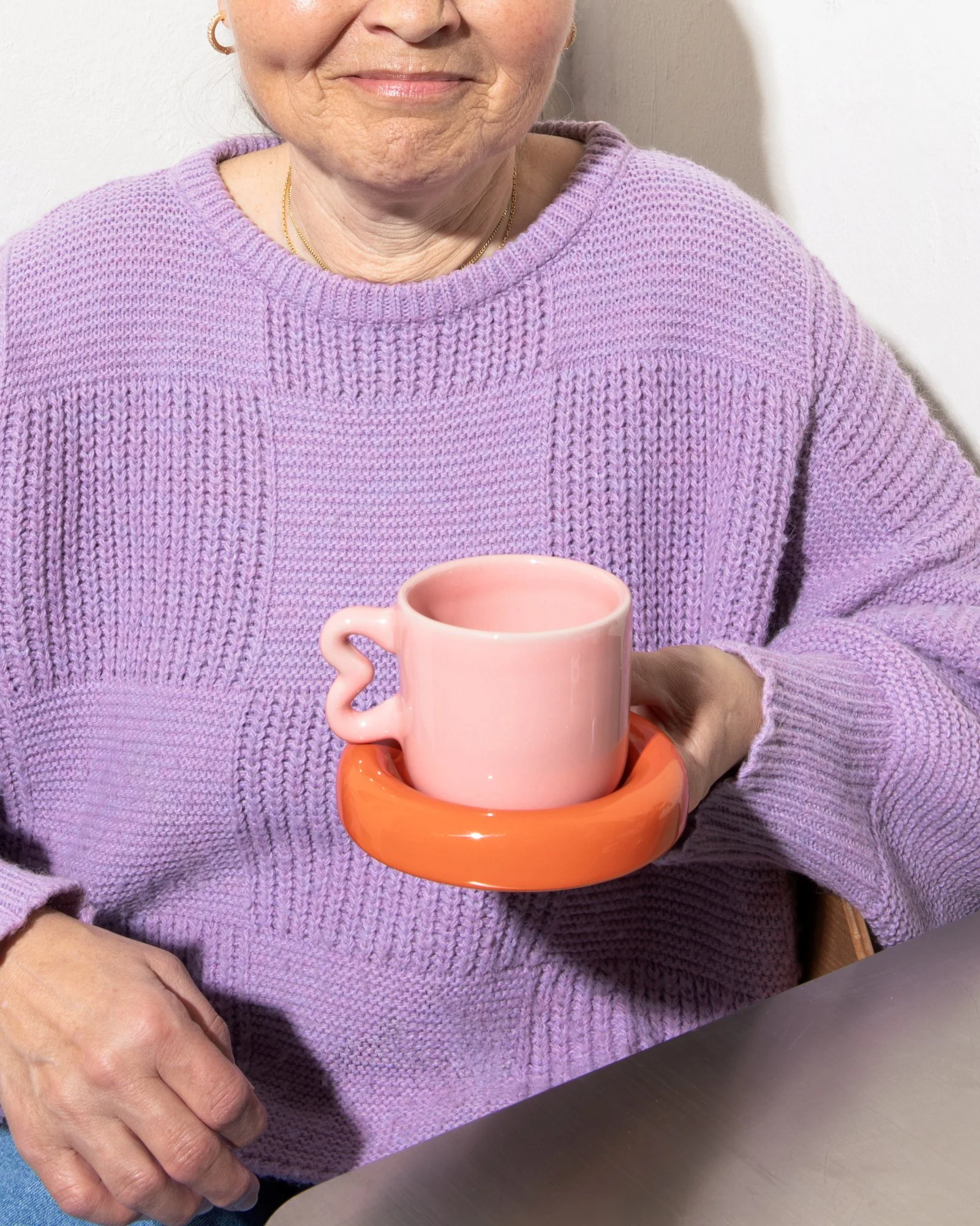 Seia Tasse & Untertasse Herz orange rosa - Image 5