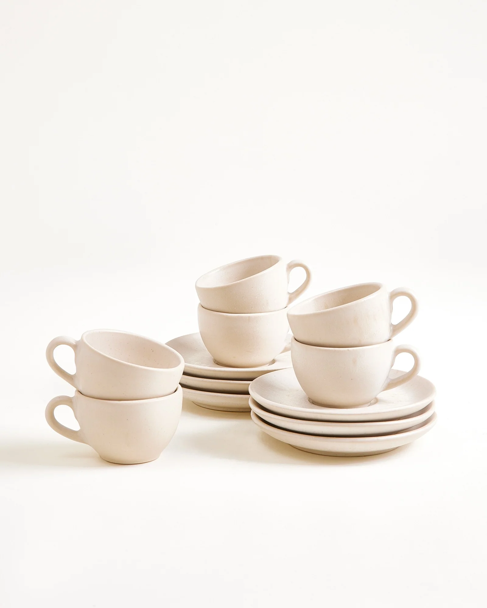 Sintra Espressotasse & Espressountertasse classic sand 6er-Set