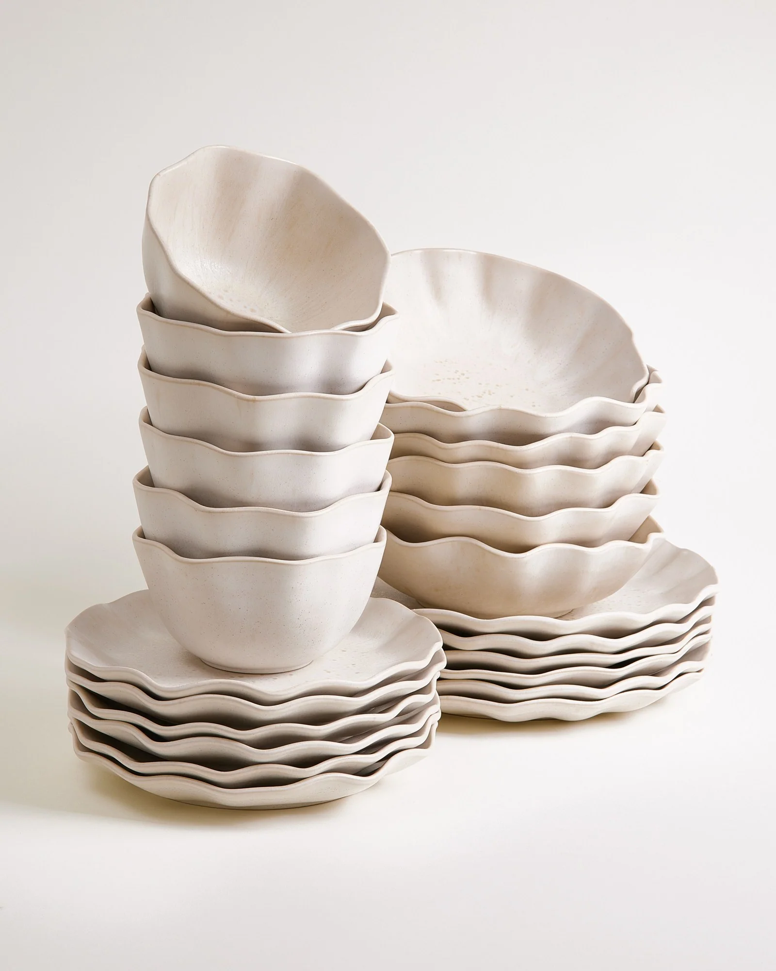 Sintra Geschirr-Set shell sand 24-teilig