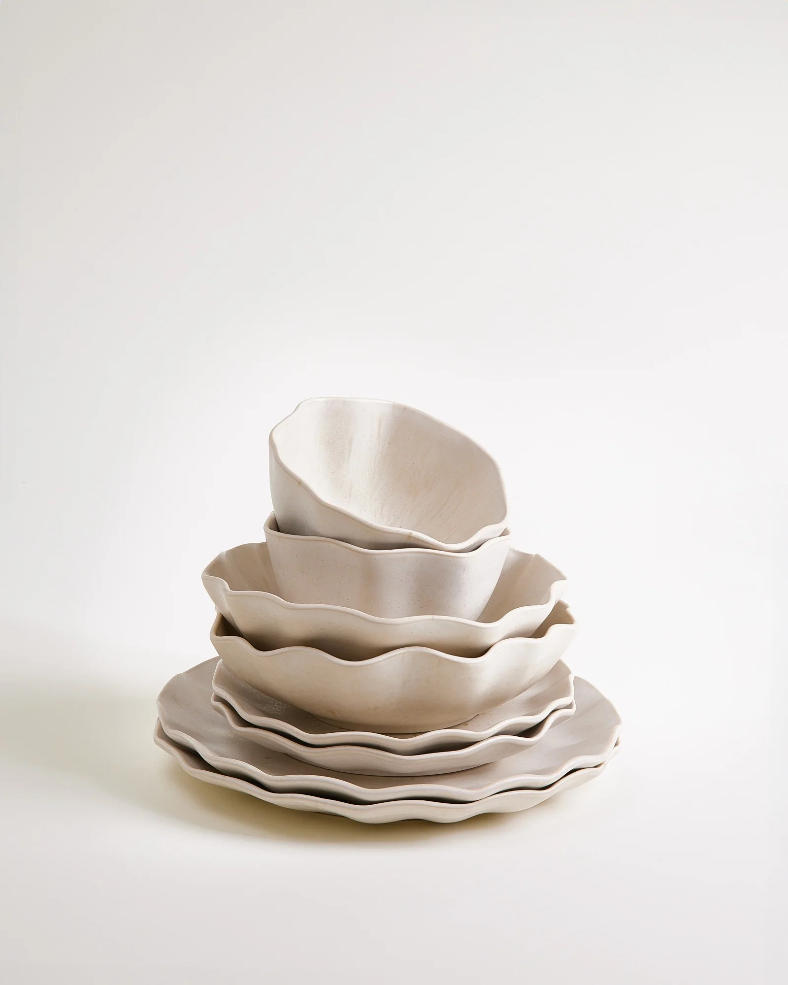 Sintra Geschirr-Set shell sand 8-teilig