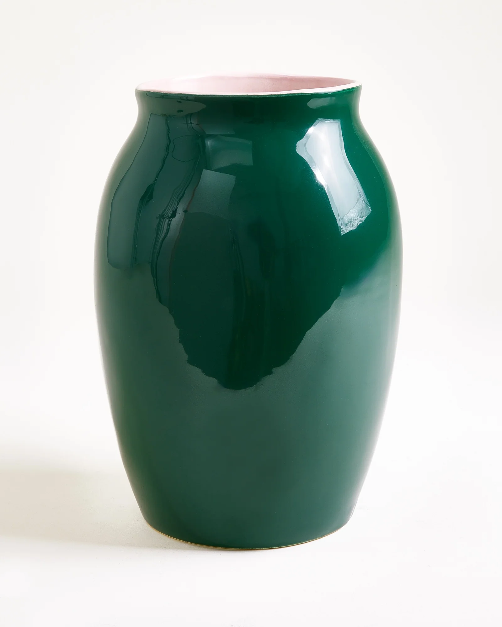 Sombra Vase L dunkelgrün rosé