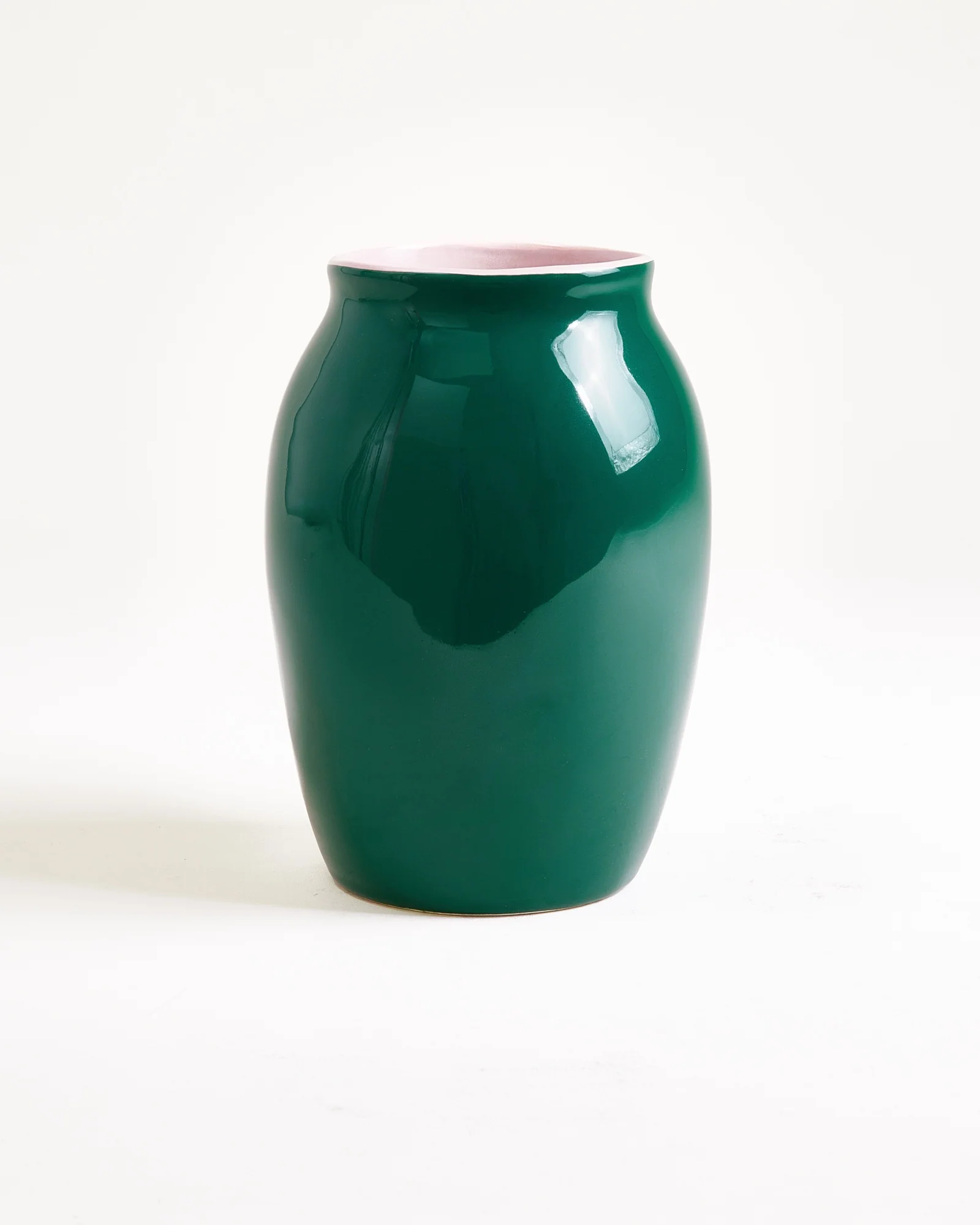 Sombra Vase M dunkelgrün rosé