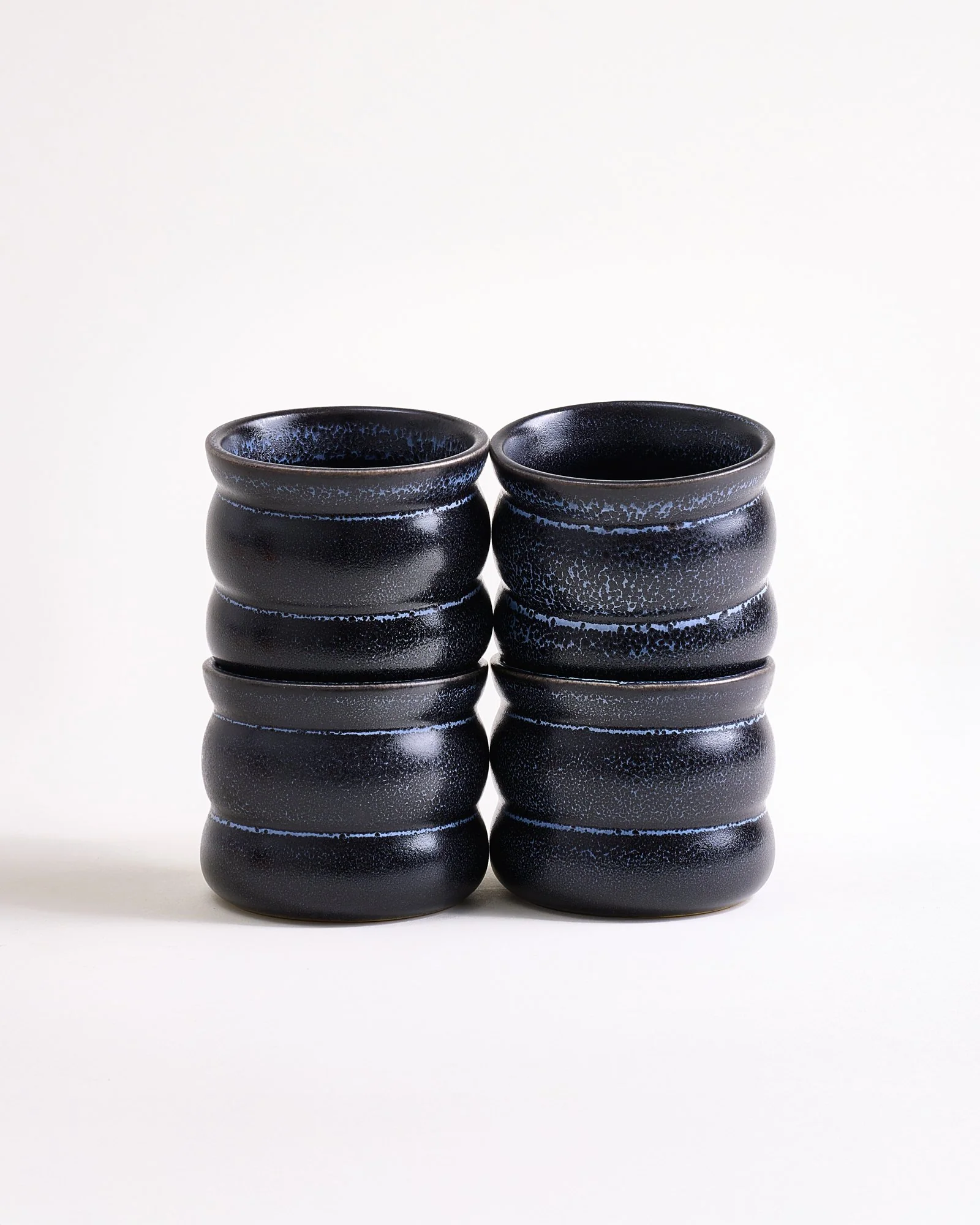 Turmalina Becher klein bubble schwarz 4er-Set